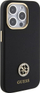 Футрола Guess iPhone 15 Pro liquid silicone, метално лого, црна