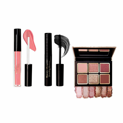 Set dhuratë për femra Parisax, Paletë për sy + Maskarë + Shkëlqyes për buzë