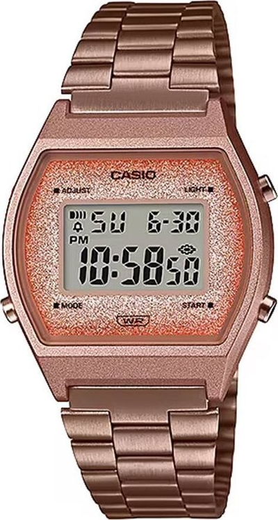 Ora dore Casio Vintage Glitter B640WCG5ADF, digjitale, për femra, rozë