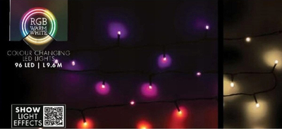 Zinxhir dritash LED Bakker Luminous Chain, 9.6m, RGBW, me pult
