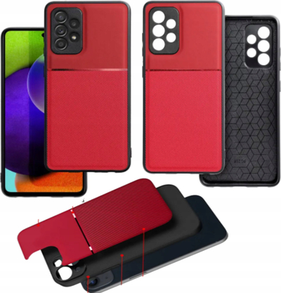 Kopertinë telefoni Noble Case për Xiaomi Redmi Note 12 Pro 5G, TPU polikarbonat, mbron nga goditjet, e kuqe