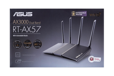 Router WiFi ASUS RT-AX57, WiFi 6 AX3000, Dual Band, i zi
