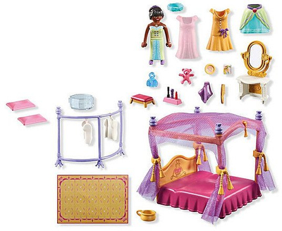 Сет играчки Playmobil Princess Bedroom PLL71847, соба за спиење на принцеза, со кревет со балдахин