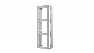 Kornizë montuese Hikvision DS-KD-ACW3/S, për 3 module, pasqyrë çelik inox