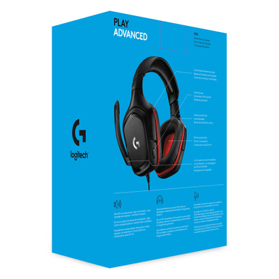 Kufje Logitech G332, me tel, për gaming, të zeza