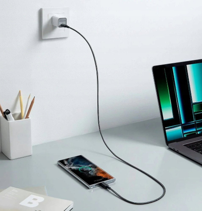 Kabllo USB Anker 322, USB C, 0.9 m, i zi