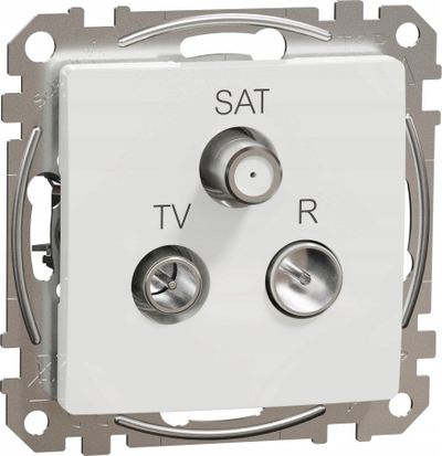 Prizë R/TV/SAT Schneider Electric Sedna Design, terminal 4dB, e bardhë