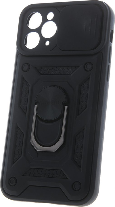 Maskë Defender Slide për Motorola Moto G22 E32 E32s, mbrojtëse e fortë me këmbë mbajtëse, ngjyrë e zezë