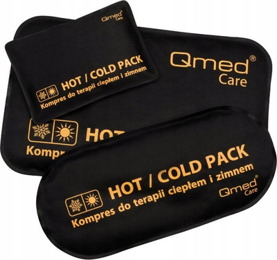 Jastëk termik Qmed Hot Cold Pack, xhel, 10 x 15 cm, i zi