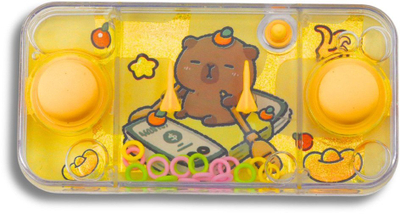 Lodër me ujë tip arcade Capybara, me rrathë shumëngjyrësh, e vogël për me e marrë me vete, shumëngjyrëshe