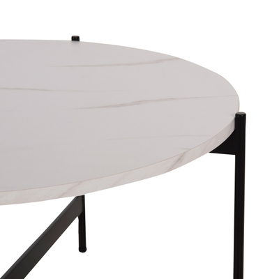 Set tavolina për kafe Ronda 2-pjesësh Φ80cm & Φ50cm (HM21089.04), bardhë