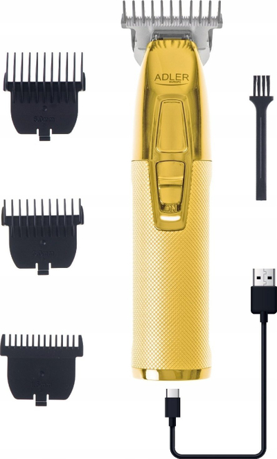 Makineri qethëse Adler AD 2836g, bateri 1400 mAh, 120 min përdorim, gri