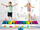 Tapet muzikor për kërcim Rainbow Keyboard Playmat, 181 x 74 cm, shumëngjyrësh