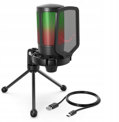 Mikrofon kondenzator Fifine A6V AmpliGame, USB, RGB, i zi