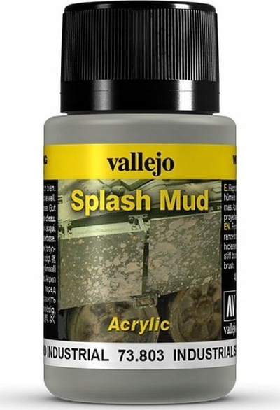 Ngjyrë weathering Vallejo Val73803 Industrial Splash Mud, 40ml, kafe