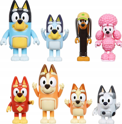 Сет фигурки Блуи 8 Figure Multipack, 8 фигурки, шарени