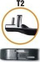 Адаптер за бришач на стакло Alca T2 Side Lock, сет 2 парчиња, црн