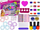 Set kozmetik për thonj LeanToys Nail Painting, llakë me ngjyra, stikera dhe glitter, shumëngjyrësh