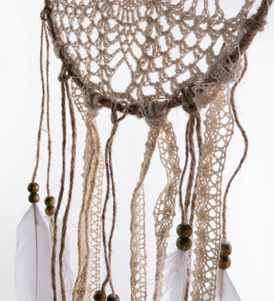 Kapëse ëndrrash Home Styling Collection Dreamcatcher, Ø20cm, 70cm, bezhë