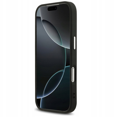 Mbrojtëse telefoni Karl Lagerfeld me lëkurë MagSafe, për iPhone 17 Pro Max, e zezë