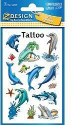 Tatuazhe ngjitëse për fëmijë Avery Zweckform Dolphins (106705), shumëngjyrëshe