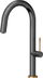 Rubinet kuzhine Quadron Haley T Line SteelQ, metal, grafit me detaje bakri