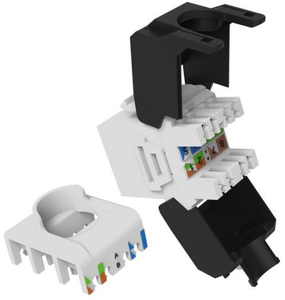 Modul keystone Equip Cat 6A, set me 8 copa, i bardhë