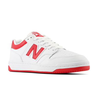 Atlete New Balance BB480LTR, lëkurë, taban OrthoLite, të bardha