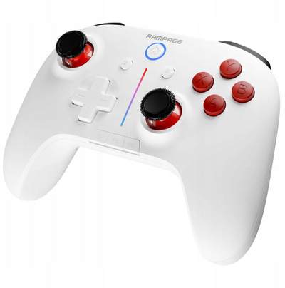 Gamepad wireless Rampage Hydra, Bluetooth, USB-C, i bardhë