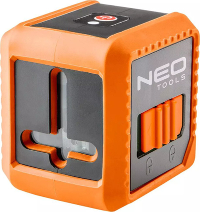 Nivel lazer kryq Neo Tools, rreze 10m, me tripod dhe kuti, portokalli