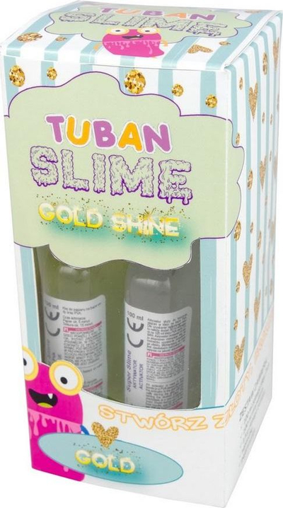 Set lojrash slime Tuban Gold Shine, DIY, me shkëlqim t’artë