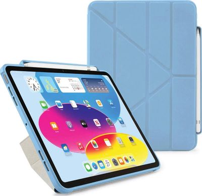 Mbulesë tablet Pipetto Origami No3, për iPad 10.9" 2022, funksion stendi, e kaltër e hapur