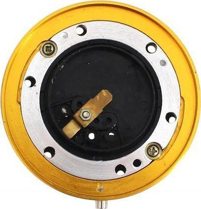 Mekanizëm shkëputës timoni MTuning Naba Quick Release Flat, alumin T6061, 6 vida montimi, ngjyrë flori