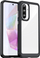 Mbrojtëse telefoni Hurtel Outer Space për Samsung Galaxy A26, kornizë e butë, pjesë e pasme transparente, e zezë