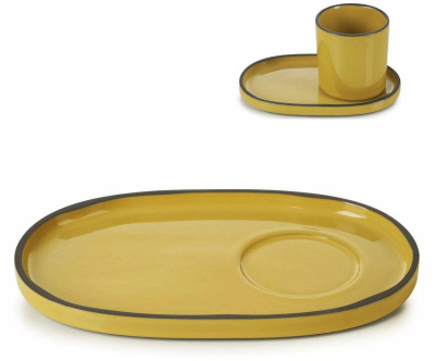 Pllakëz e vogël Revol Caractre Saucer, porcelan, stil modern, e bardhë