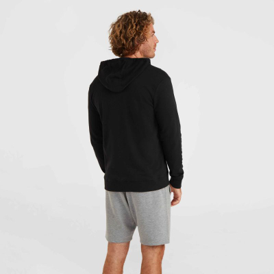 Bluzë me kapuç ONeill Small Logo Fz Hoodie, pambuk, me zinxhir, e zezë