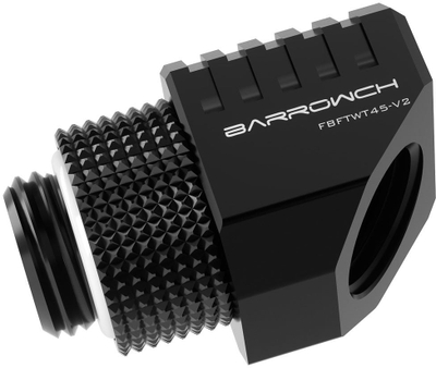 Adaptues Barrow Special 45°, G1/4" IG në G1/4" IG, i zi