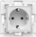 Prizë murale Shelly Wall Socket EU Type E, montim i fshehtë, e bardhë