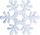 Stoli dekorativ prej druri Silver Snowflake, 4 cm, set 12 copë, ngjyrë argjendi