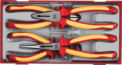 Портабилен сет алат Teng Tools 37 делови, изолиран EN 60900, со кутија за носење, црвен