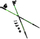 Shkopinj trekking Spokey Meadow II, alumin 6061, 105-135 cm, jeshile