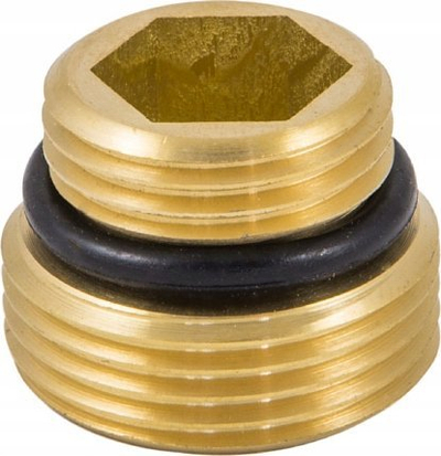 Nipëll bronzi Schlosser, për valvul të dyfishtë, 1/2" x 3/4"