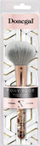 Brushë pudre Donegal Foxy Floe 4255, fibra sintetike, dorezë transparente, rozë ari