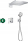 Set dushi Hansgrohe Raindance E, me termostat të futur brenda, dush fiks 30 cm, krom