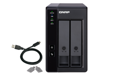 Kabinet zgjerimi QNAP TR-002, 2 slote 2.5"/3.5", USB 3.2, i zi