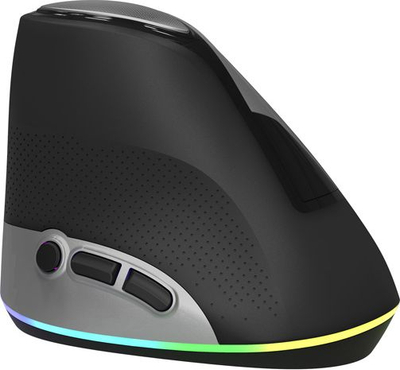 Maus wireless Marvo M708W, vertikal, me drita RGB, i zi