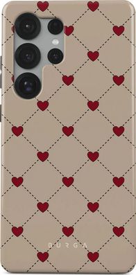 Mbrojtëse telefoni Burga Love Letter për Samsung Galaxy S25 Ultra, rugged, bezh me zemra