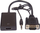 Adapter video PremiumCord HDMI në VGA, me audio 3.5mm, i zi