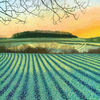Kartë urimi “Winter Sunrise” AC10141, me zarf, pa tekst, shumëngjyrëshe