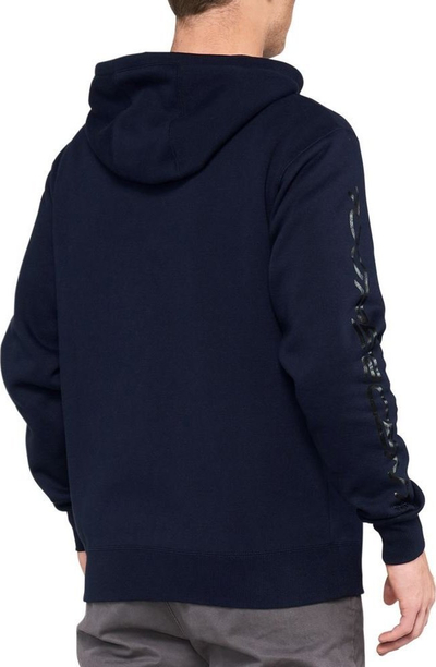 Bluza me kapuç 100% Syndicate Hooded Zip Sweatshirt, për burra, madhësia L, e kuqe Chili Pepper